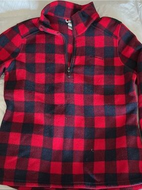 Avalanche Red and Black Buffalo Plaid Fleece Pullover